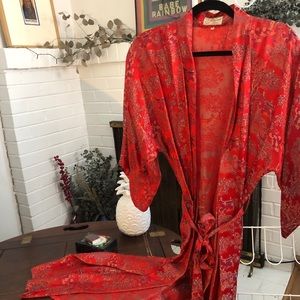 1950’s-1960’s Silk Chinese Embroidered Robe, Red